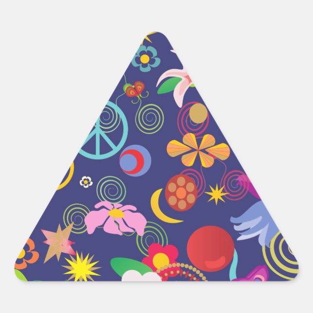 Adesivo Triangular Boho floral (Frente)