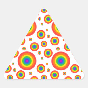 Adesivo Triangular Bolinhas arco-íris