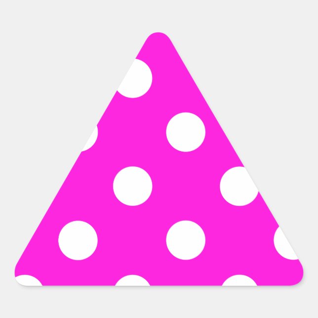 Adesivo Triangular Bolinhas magenta #FF00DC (Frente)