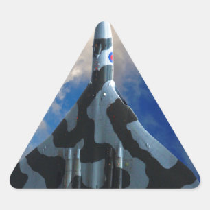 Adesivo Triangular Bombardeiro vulcano em voo