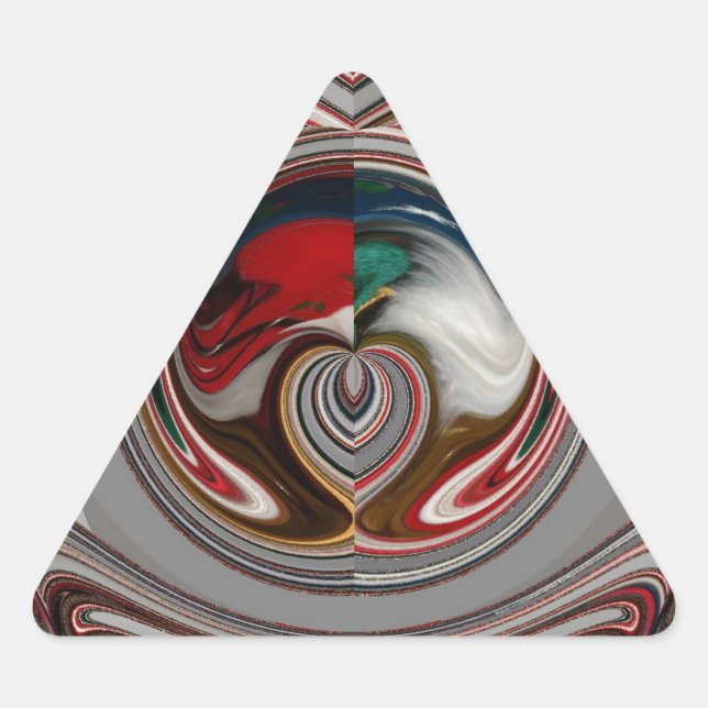 Adesivo Triangular Bonitas Cores de Festas de Natal (Frente)