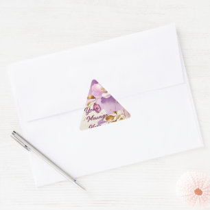 Adesivo Triangular Bonito Puro Dourado Floral