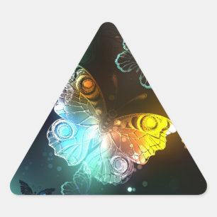 Adesivo Triangular Borboleta Luminosa e borboletas noturnas