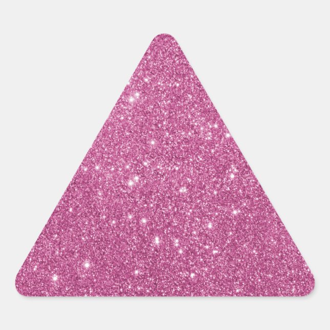 Adesivo Triangular Brilho Rosa Quente (Frente)