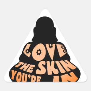 Adesivo Triangular Buddha Love Orange