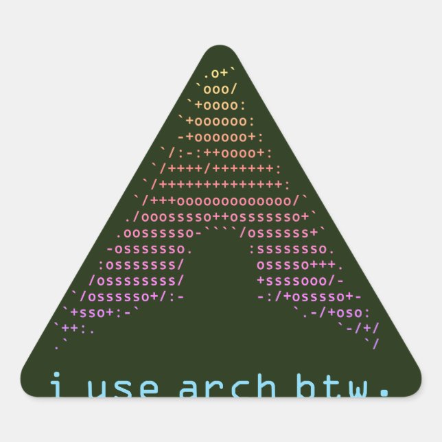 Adesivo Triangular Buscar Escuro - Cor (Frente)