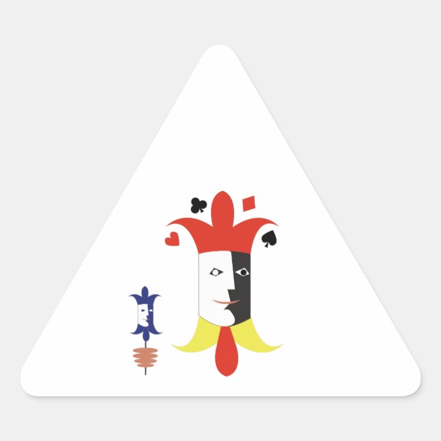 Adesivo Triangular Cabeças de Joker (Frente)