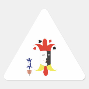 Adesivo Triangular Cabeças do palhaço