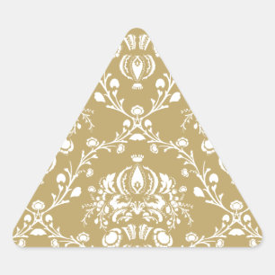 Adesivo Triangular Cacau e Cream Damask