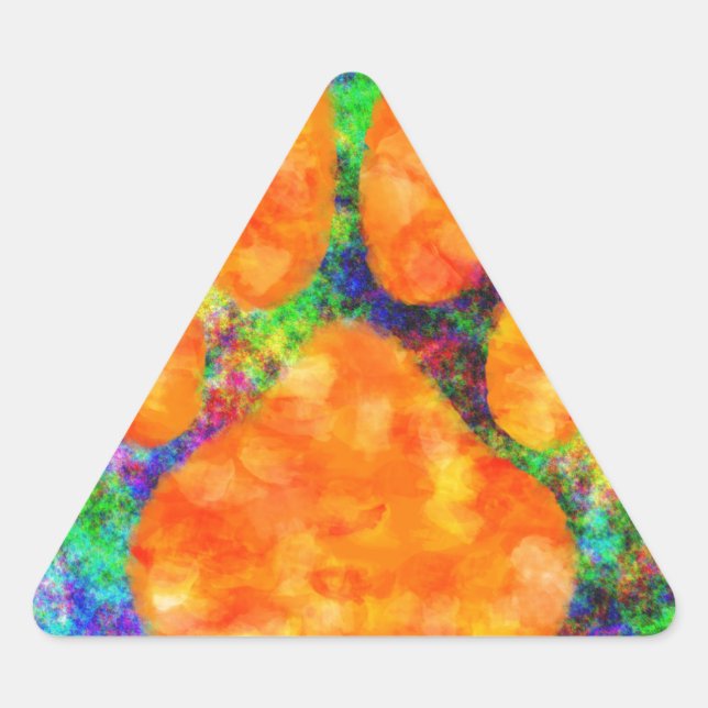 Adesivo Triangular Cachorro Cachorro Imprimir Aquarela (Frente)