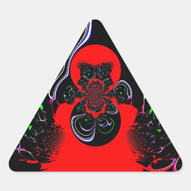 Adesivo Triangular Caleidoscópio Fluid Art Impressão (Frente)