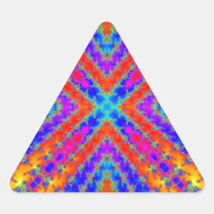 Adesivo Triangular caleidoscópio fractal colorido