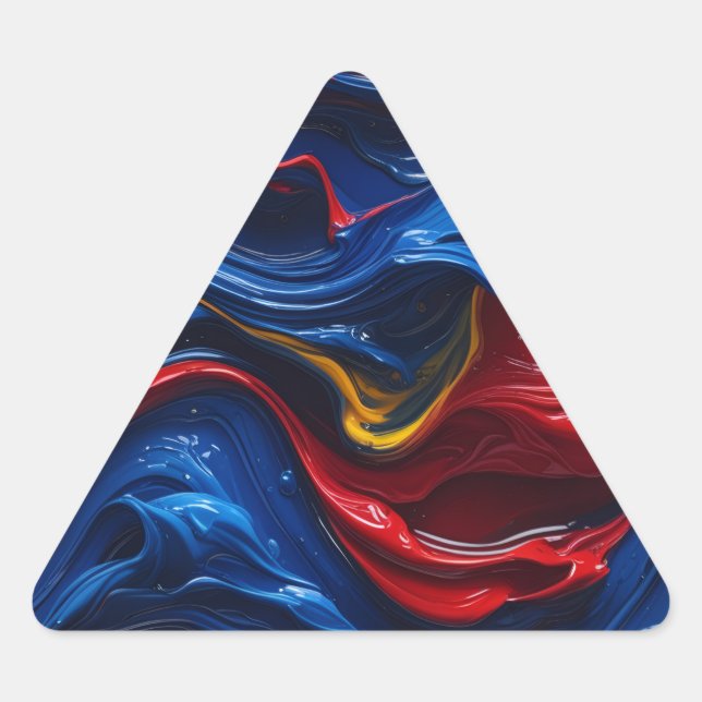 Adesivo Triangular Camadas e Camadas De Tinta (Frente)
