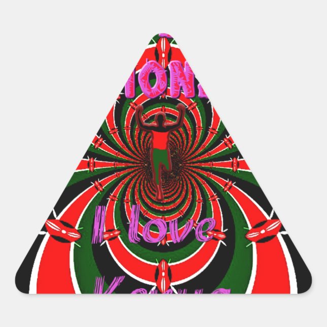 Adesivo Triangular Campeonato Mundial de atletismo do Quénia: Bandeir (Frente)