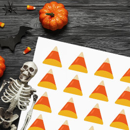 Adesivo Triangular Candy Corn Halloween