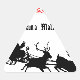 Adesivo Triangular Cantando ao longo do Natal - Caróis e Alegria Fest