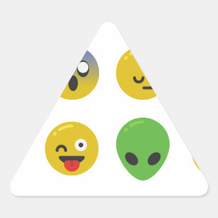 Adesivo Triangular Cara feliz Emoji