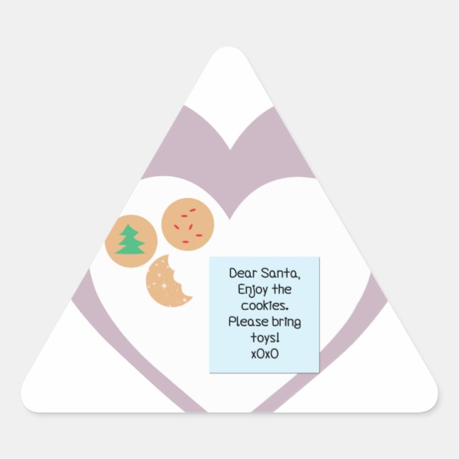 Adesivo Triangular Caros Papais noeis - Traga Brinquedos (Frente)