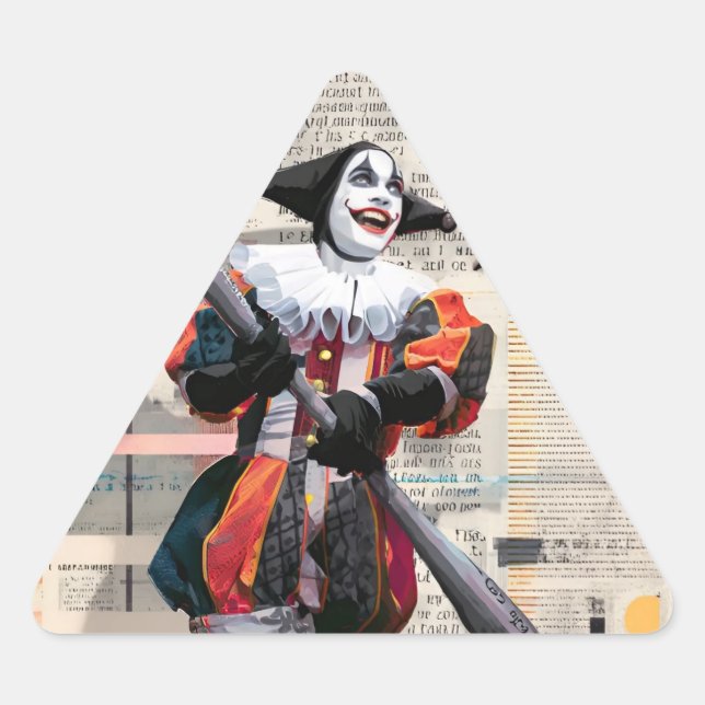 Adesivo Triangular Cartas de póquer clásicas (Frente)