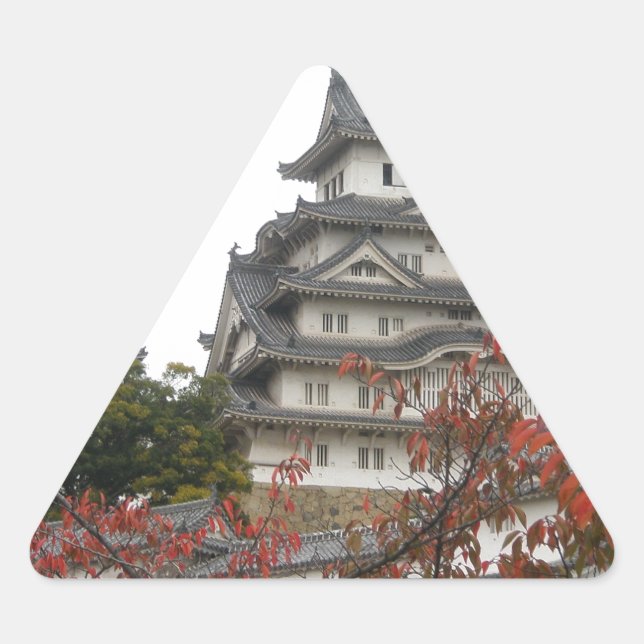 Adesivo Triangular Castelo de viagem Himeji (Frente)