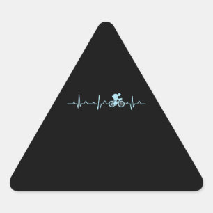 Adesivo Triangular ciclista espantosa batida montanhosa ciclista cicl
