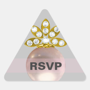 Adesivo Triangular cinza cor-de-rosa RSVP