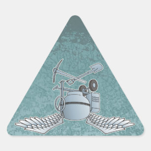 Adesivo Triangular cinzas azuis de mistura de betão