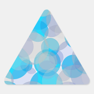 Adesivo Triangular Círculos abstrato azuis design
