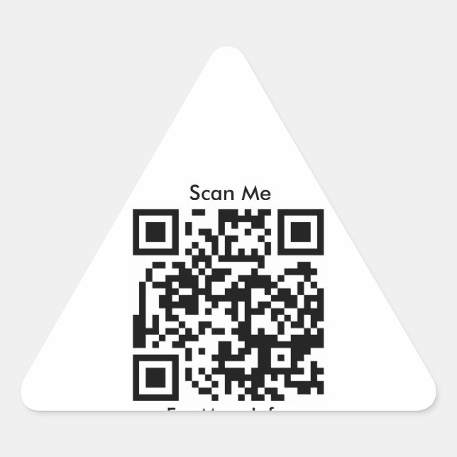 Adesivo Triangular Código QR personalizado (Frente)