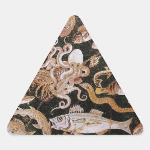 ADESIVO TRIANGULAR COLEÇÃO POMPEII/OCEANO - CENA DA VIDA MARÍTIMA