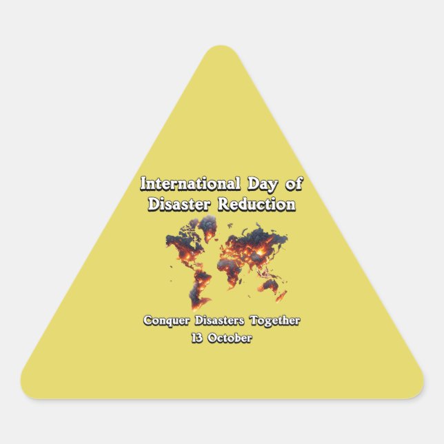 Adesivo Triangular Conquiste desastres juntos. 13 de outubro (Frente)