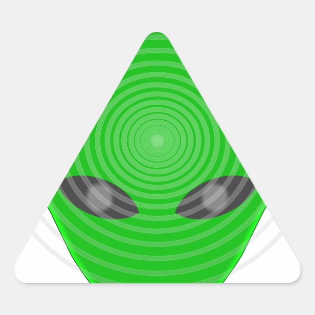 Adesivo Triangular Controle da cabeça da alienígena (Frente)