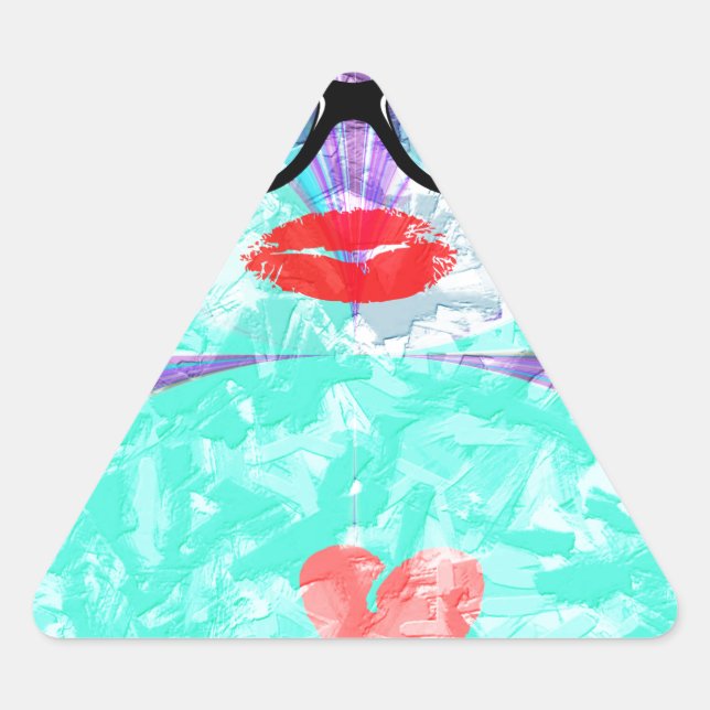 Adesivo Triangular Coração perfeito (Frente)