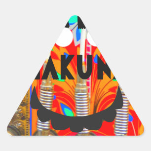 Adesivo Triangular Cores do Carnaval do Samba Hakuna Matata blings.pn