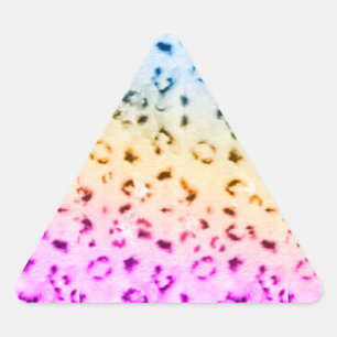 Adesivo Triangular Corey Tiger 80s Leopardo da Neve Multicolor
