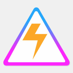 Adesivo Triangular Corey Tiger 80s Zap Lightning Bolt