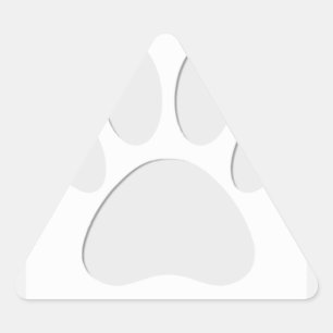 Adesivo Triangular Cortar Impressão de Pata de Cão