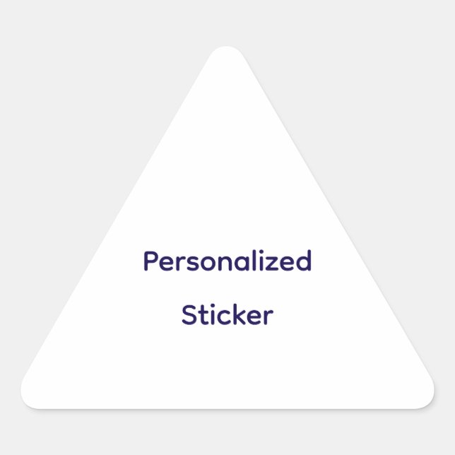 Adesivo Triangular Crie o seu Personalizado  (Frente)