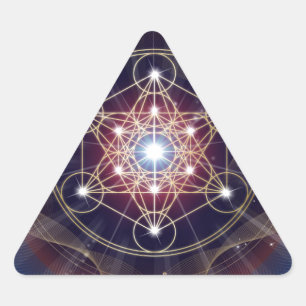 Adesivo Triangular Cubo de Metatron - Merkabah