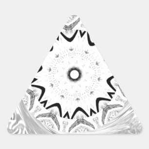 Adesivo Triangular Cultura Africana vibrante: Uma fusão rosa e ciano