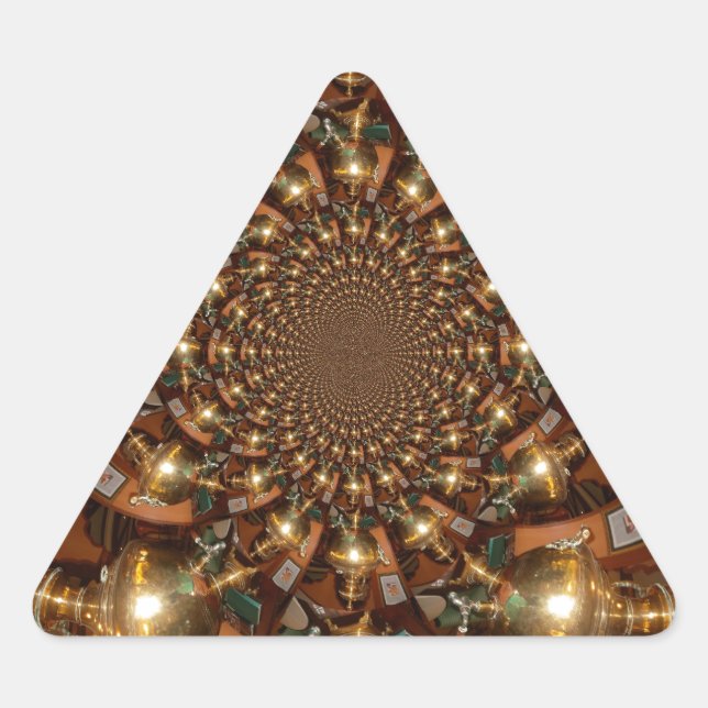Adesivo Triangular Cultura de prata e ouroElegante de chá - Vintage S (Frente)