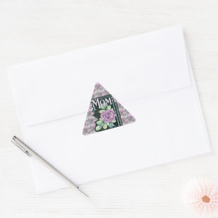 Adesivo Triangular Definição De Mãe Floral Por Toda A Impressão Impre