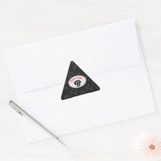 Adesivo Triangular  Dein Bild Mastiff Bulldog Logo Aufkleber Etikette (Envelope)