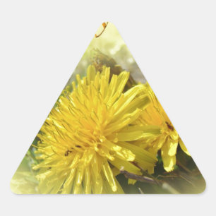 Adesivo Triangular Dentes-de-leão - um ensolarado olá!