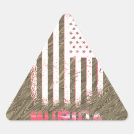 Adesivo Triangular Desenho da Bandeira Nacional Americana Murica