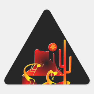 Adesivo Triangular Desert Kokopelli