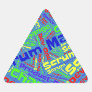 ADESIVO TRIANGULAR DESIGN ÁGIL DO SCRUM