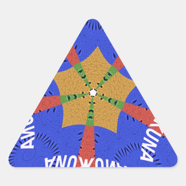 Adesivo Triangular Design da África Tribal: Hakuna Matata (Frente)
