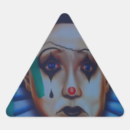 Adesivo Triangular Design do Palhaço de Carnaval