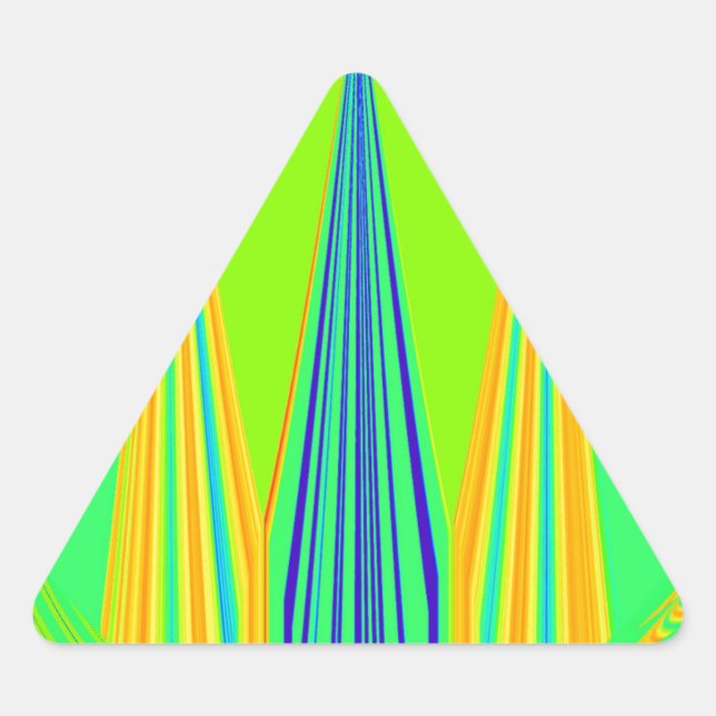 Adesivo Triangular Design Neon Geométrico Ousado (Frente)